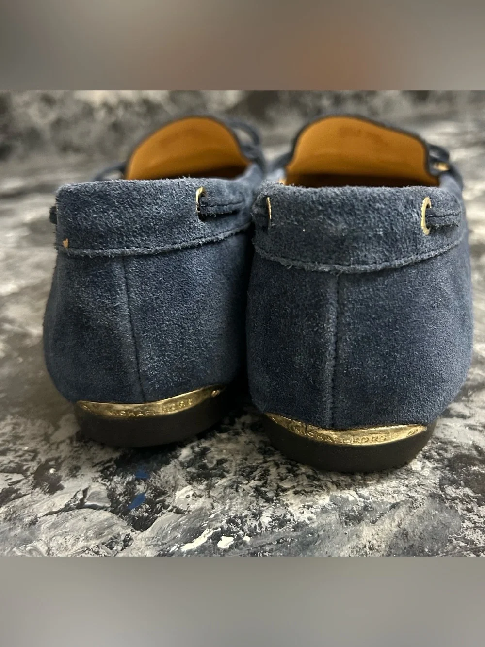 Michael Kors Daisy Navy Suede Moccasin Loafers